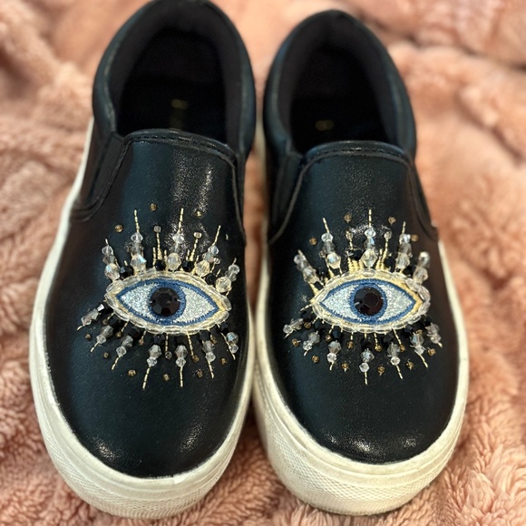 Kurt Geiger Other - Kurt Geiger Mini Leah Evil Eye Black Leather